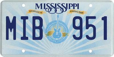 MS license plate MIB951