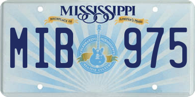 MS license plate MIB975