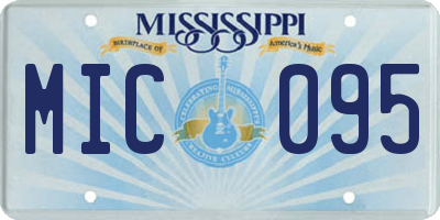MS license plate MIC095