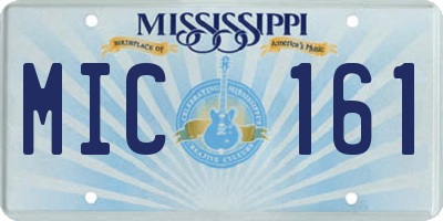 MS license plate MIC161