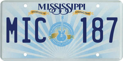 MS license plate MIC187