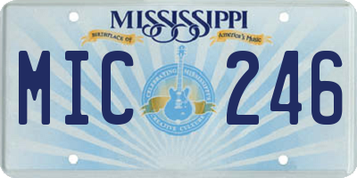 MS license plate MIC246