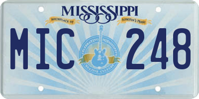 MS license plate MIC248