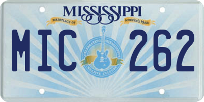 MS license plate MIC262