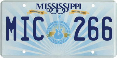 MS license plate MIC266
