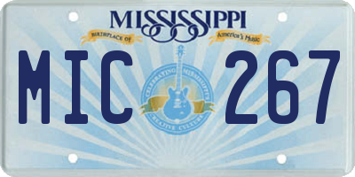 MS license plate MIC267