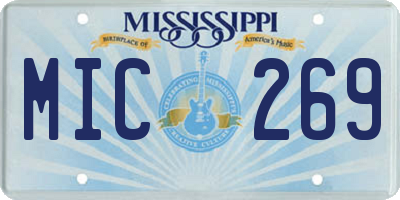 MS license plate MIC269