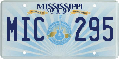 MS license plate MIC295