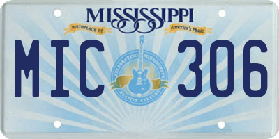 MS license plate MIC306