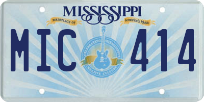 MS license plate MIC414
