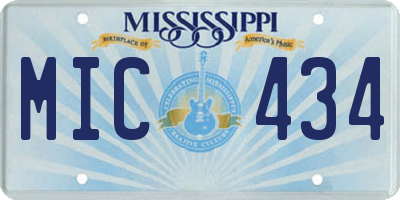 MS license plate MIC434