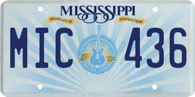 MS license plate MIC436