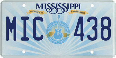MS license plate MIC438