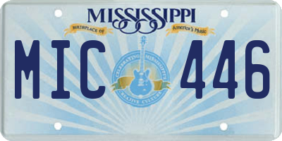 MS license plate MIC446