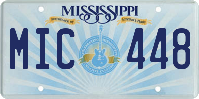 MS license plate MIC448