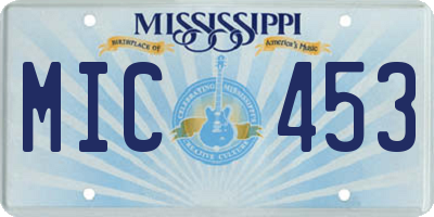 MS license plate MIC453