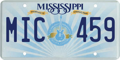 MS license plate MIC459
