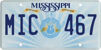 MS license plate MIC467