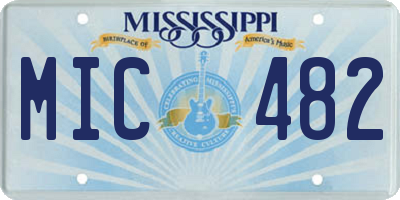 MS license plate MIC482