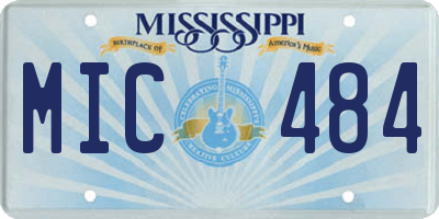 MS license plate MIC484
