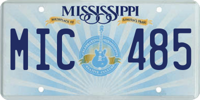 MS license plate MIC485