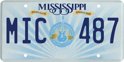 MS license plate MIC487