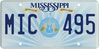 MS license plate MIC495