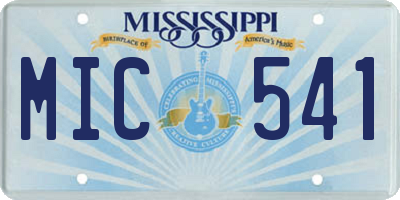 MS license plate MIC541