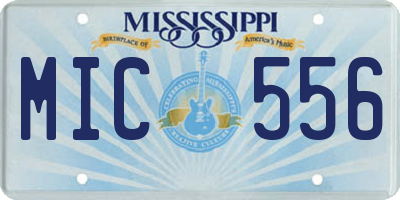 MS license plate MIC556
