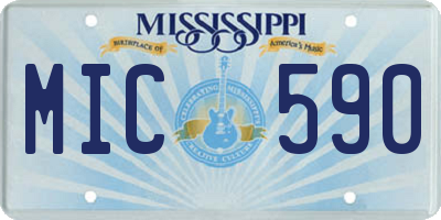 MS license plate MIC590