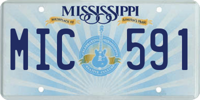 MS license plate MIC591