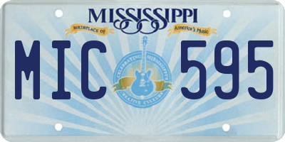 MS license plate MIC595