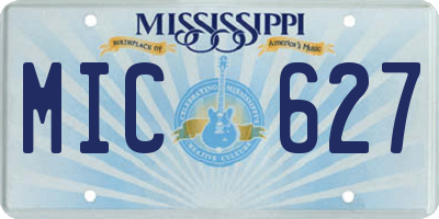 MS license plate MIC627