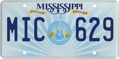 MS license plate MIC629