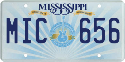 MS license plate MIC656