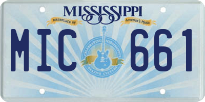 MS license plate MIC661