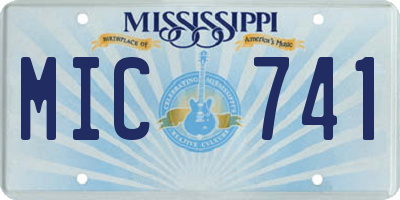 MS license plate MIC741