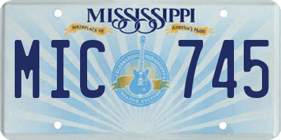 MS license plate MIC745