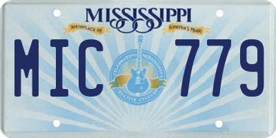 MS license plate MIC779