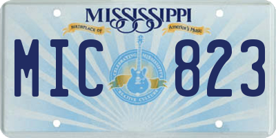 MS license plate MIC823
