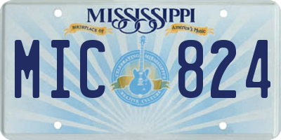MS license plate MIC824