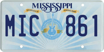 MS license plate MIC861