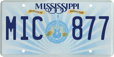 MS license plate MIC877