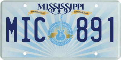 MS license plate MIC891