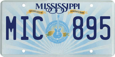 MS license plate MIC895