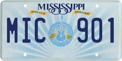 MS license plate MIC901