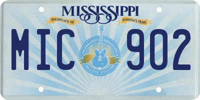 MS license plate MIC902