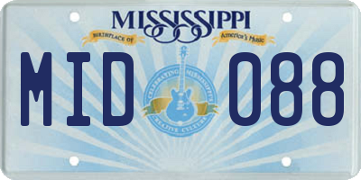 MS license plate MID088