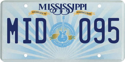 MS license plate MID095