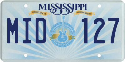 MS license plate MID127